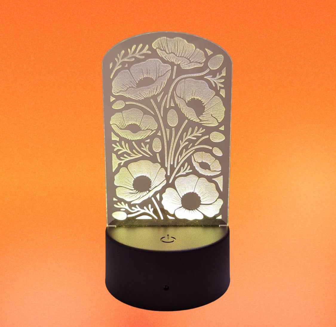 Poppies LED Nightlight with nature-inspired design by Smokey Bear.