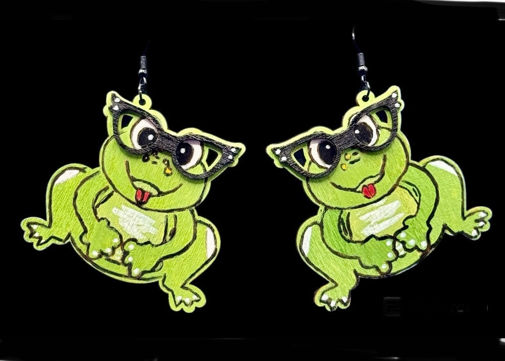 Frog Layered Dangle Earrings