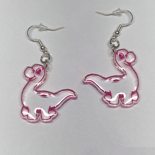 Jurassic Dinosaur Dangle Earrings - Brontosaurus