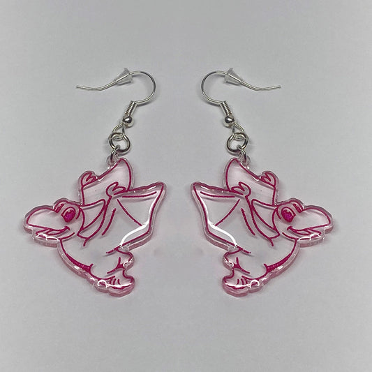 Jurassic Dinosaur Dangle Earrings - Pterodactyl