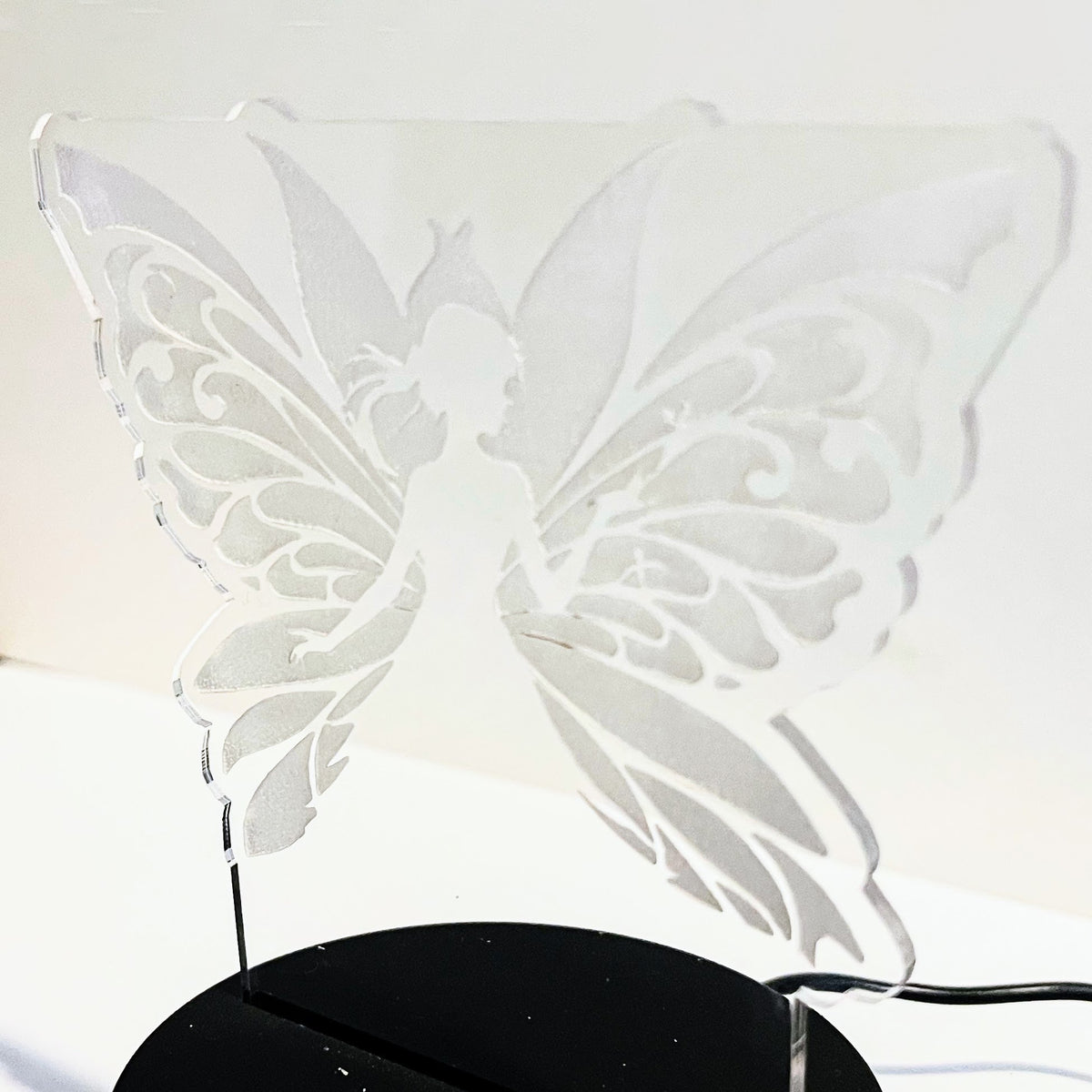 Fairy LED Nightlight #6 with intricate fairy design on acrylic.