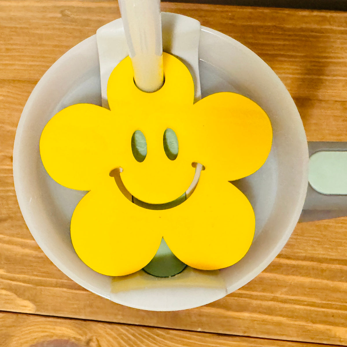 Happy Daisy Face Lid Topper compatible with 20-30oz Stanley Tumbler