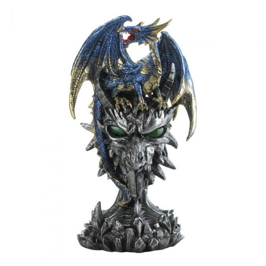 BLUE DRAGON WARRIOR STATUE