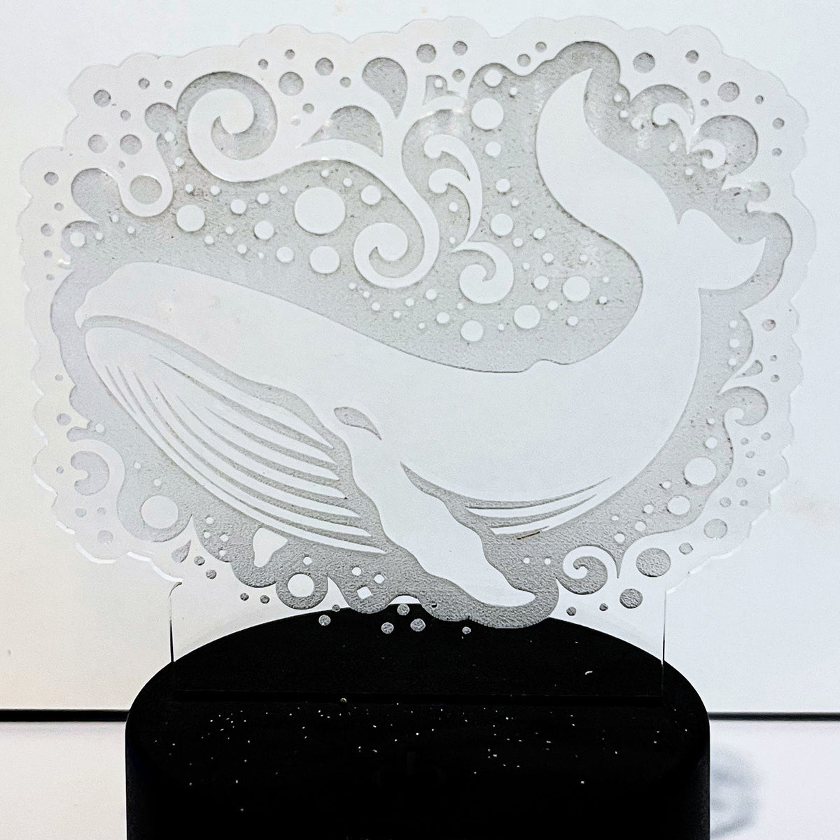 Sea - Whale LED Nightlight illuminating a serene marine-themed design.