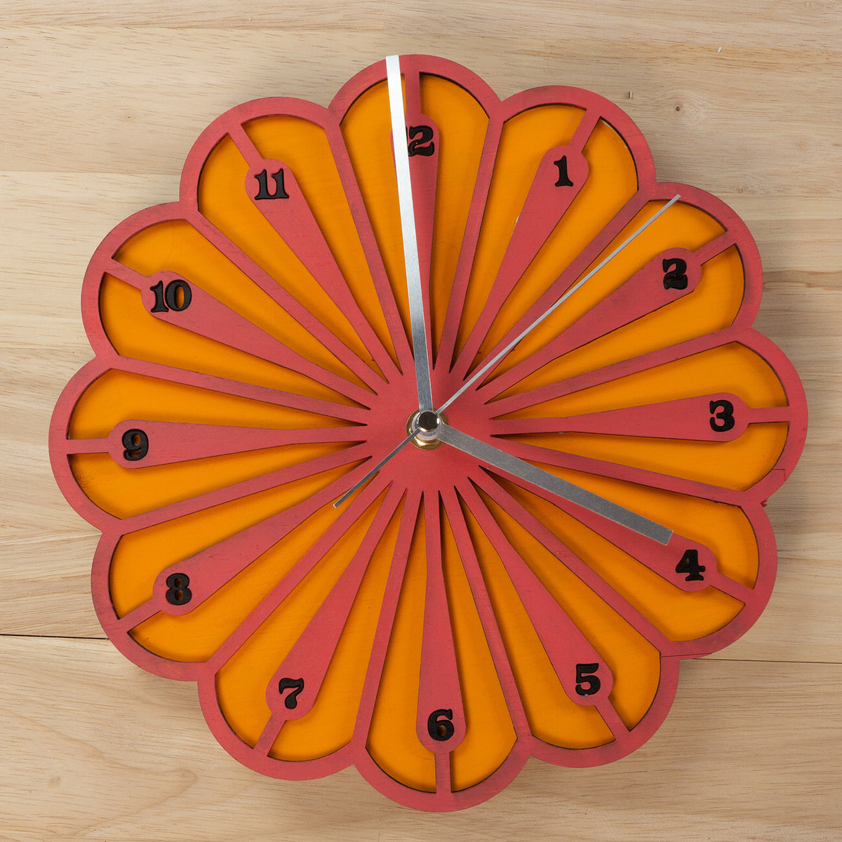 Retro Blossom 70's Inspired Wall Clock