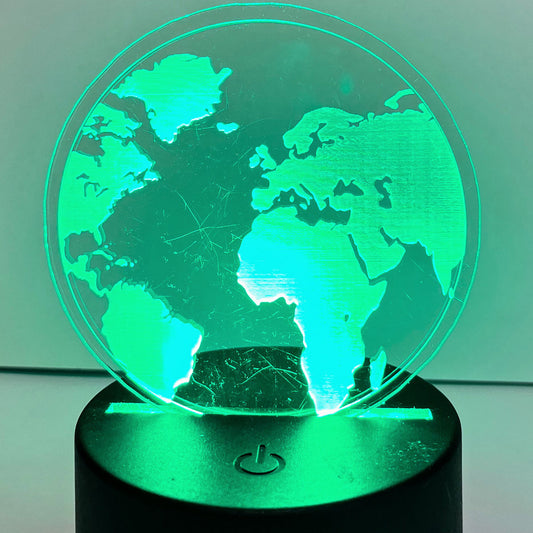 Celestial Bodies "Planet Earth" LED Nightlight with illuminated Earth design.