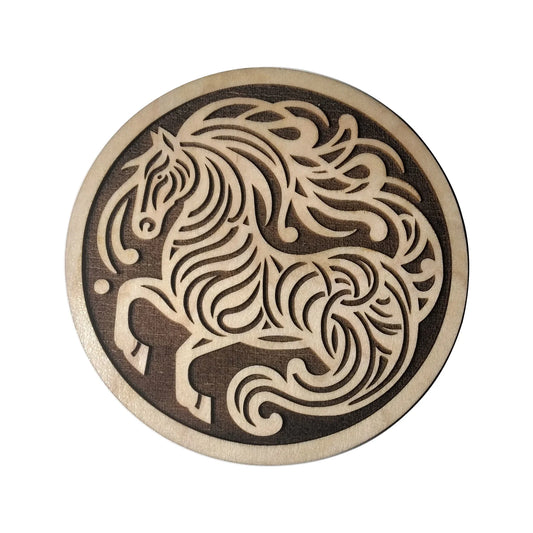 Wild Zebra Kelpi Round Coaster